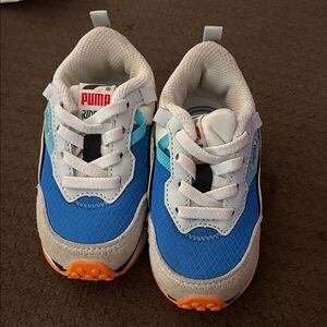 Puma Kids Sneakers in Blue and Orange